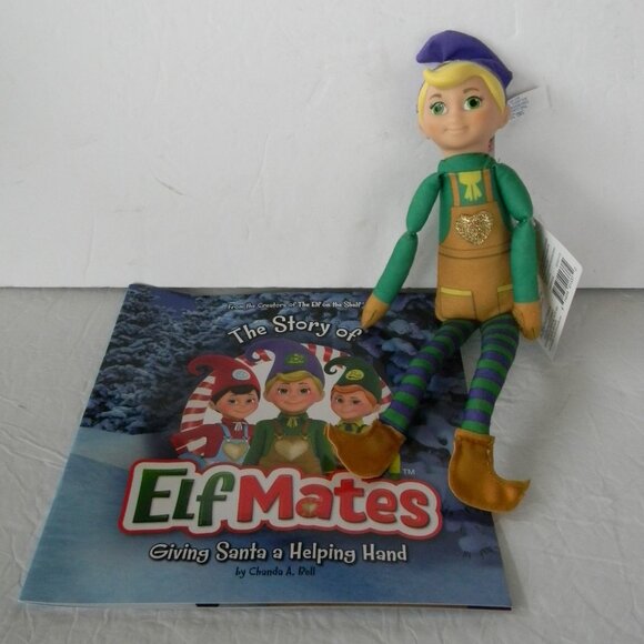NWT ELF MATES "TOY MAKER" BLONDE HAIR GREEN EYES & ELF MATES BOOK - Picture 1 of 3